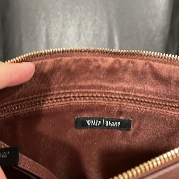 WHBM fun envelope style clutch with removable wrist strap in brown - Picture 2 of 5